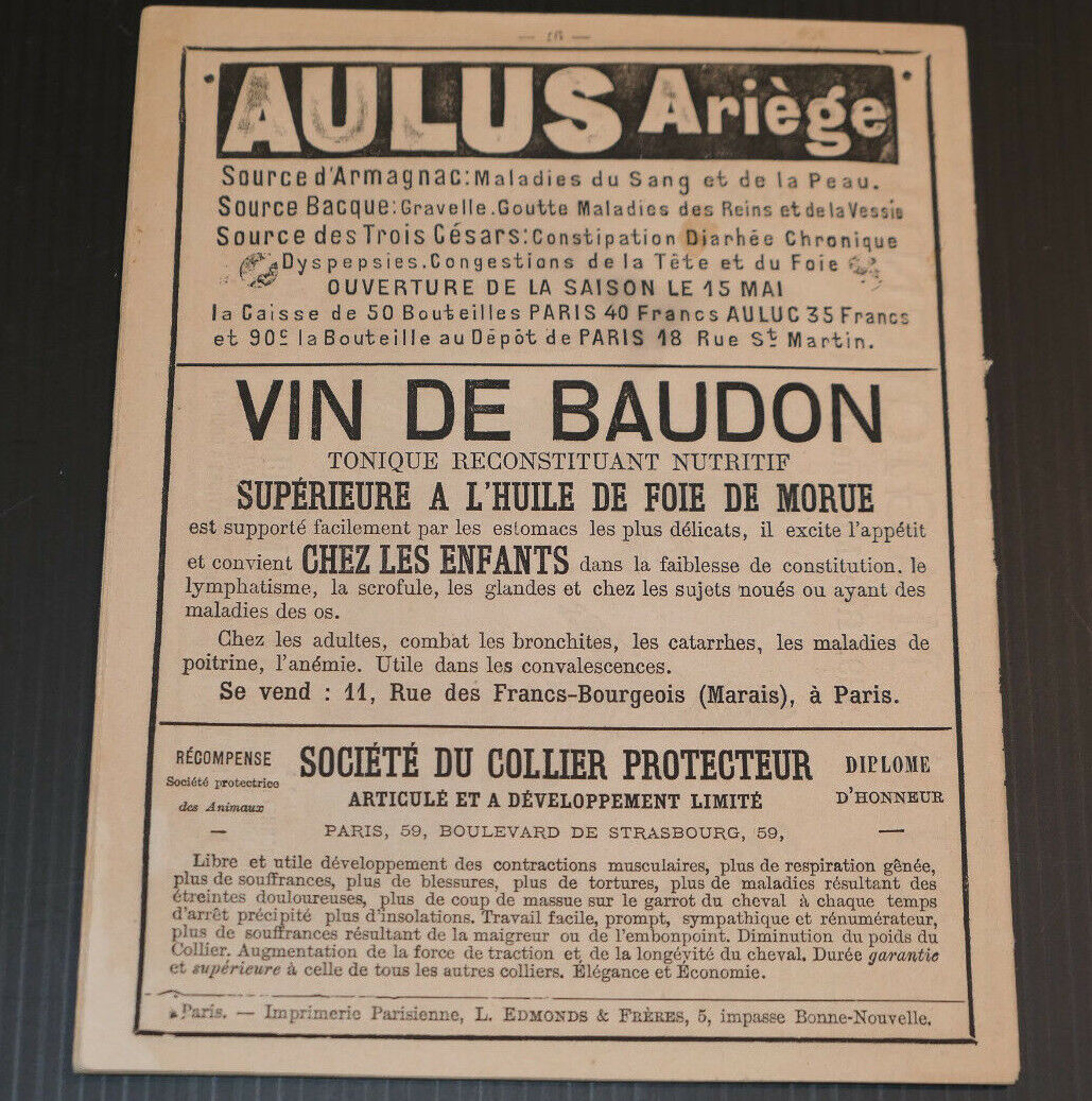 ANCIEN LIVRET GUIDE DES VOYAGEURS A PARIS TRAIN CHEMIN DE FER LIGNE D'ORLEANS
