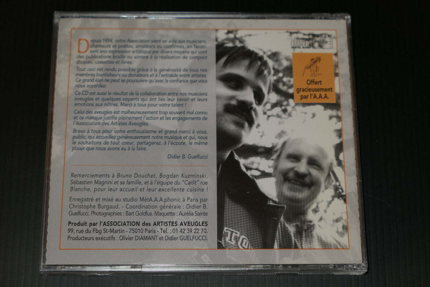 CD ALAIN PLANCQ / ERIC IWANIUK / DUO ALTERNANCE / ASSOCIATION ARTISTES AVEUGLES