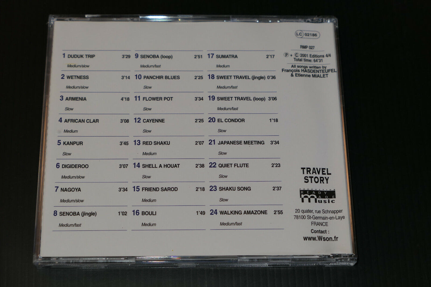 CD READY MADE MUSIC / TRAVEL STORY / 2001