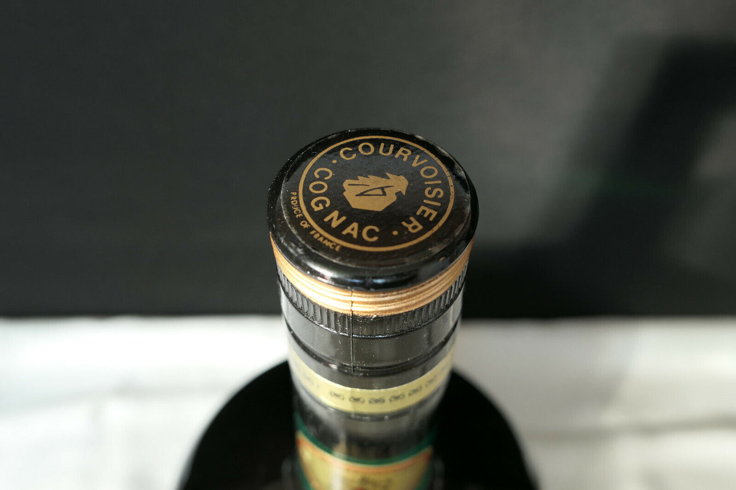 ANCIEN GRAND BAC A GLACONS 37 CM COGNAC COURVOISIER VSOP DECO BAR ALCOOL VINTAGE