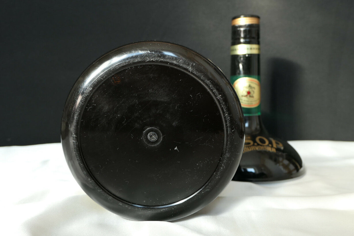 ANCIEN GRAND BAC A GLACONS 37 CM COGNAC COURVOISIER VSOP DECO BAR ALCOOL VINTAGE
