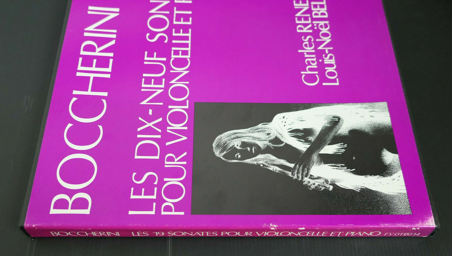 BOCCHERINI 19 SONATES VIOLONCELLE PIANO / RENEAU BELAUBRE FY BOX 4LP NUDE COVER