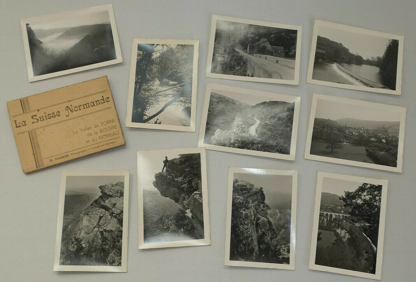 NORMANDY SWITZERLAND / OLD PACK OF 10 BLACK & WHITE PHOTOS FROM THE 1950s