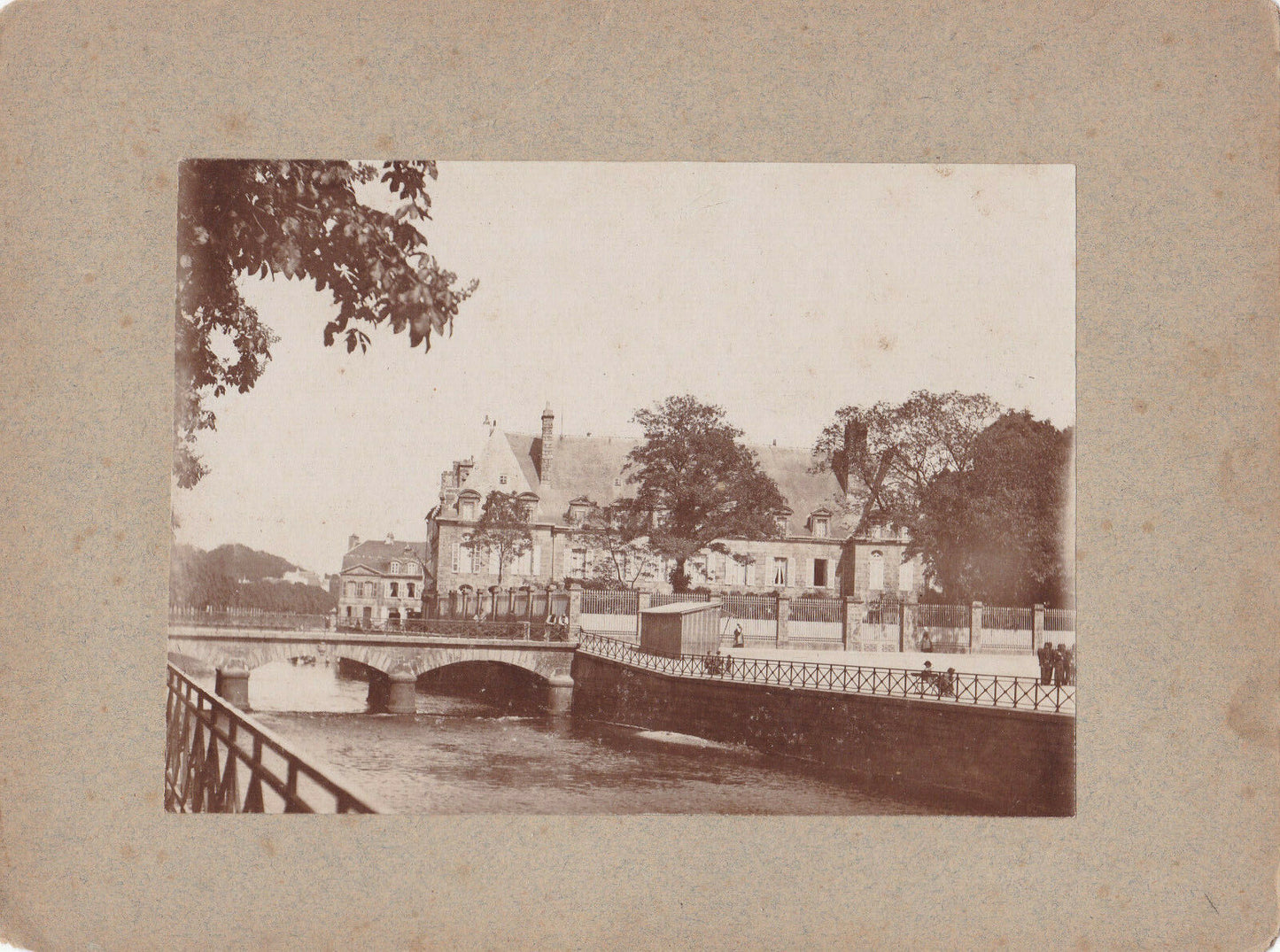 QUIMPER LOT DE 3 ANCIENNES PHOTOS 1893 PREFECTURE PARC ODET PALAIS DE JUSTICE