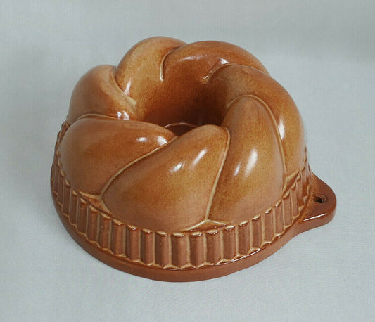 ANCIEN MOULE A GATEAU KOUGLOF TERRE CUITE VERNISSEE DECO CUISINE PATISSERIE