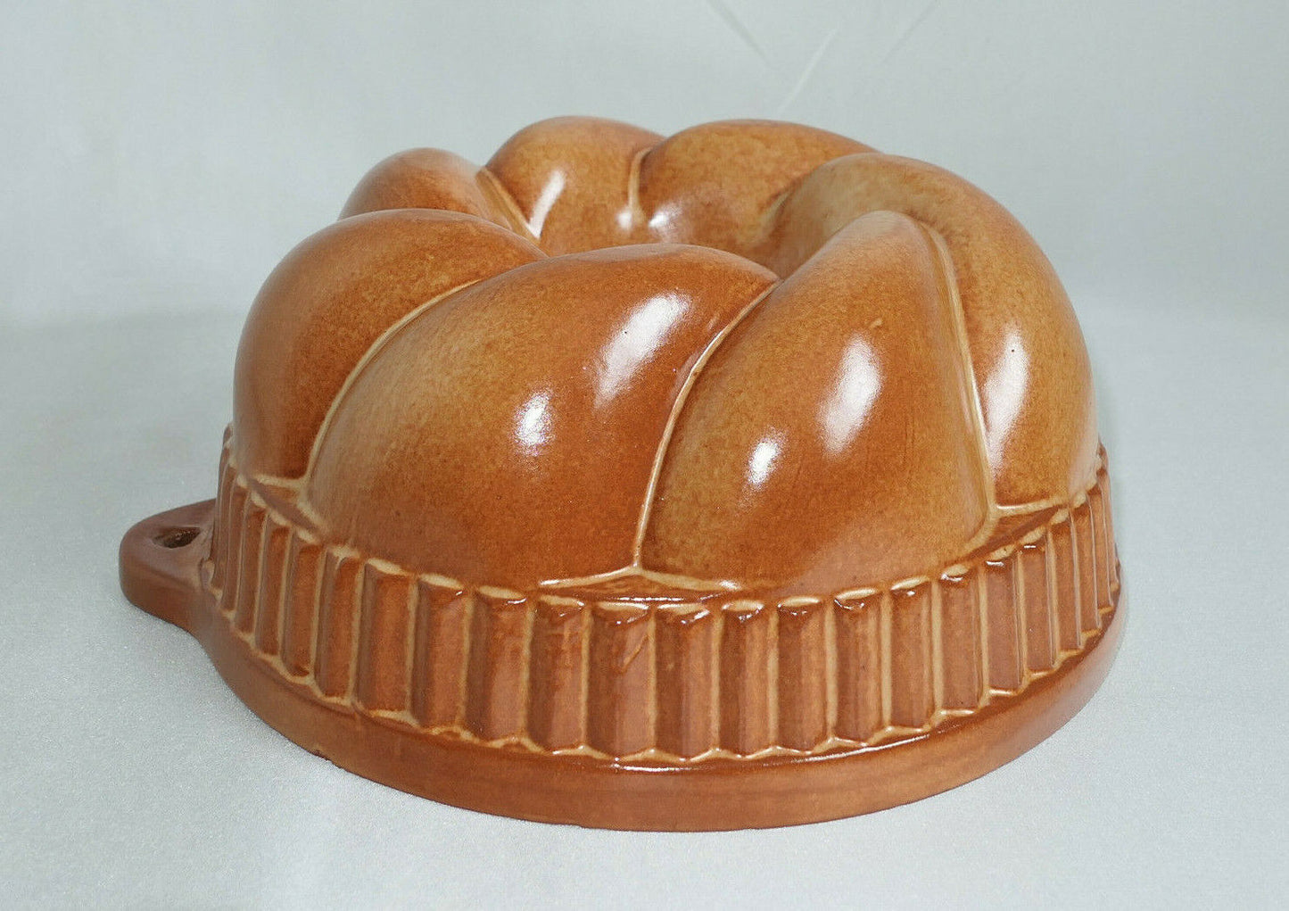 ANCIEN MOULE A GATEAU KOUGLOF TERRE CUITE VERNISSEE DECO CUISINE PATISSERIE