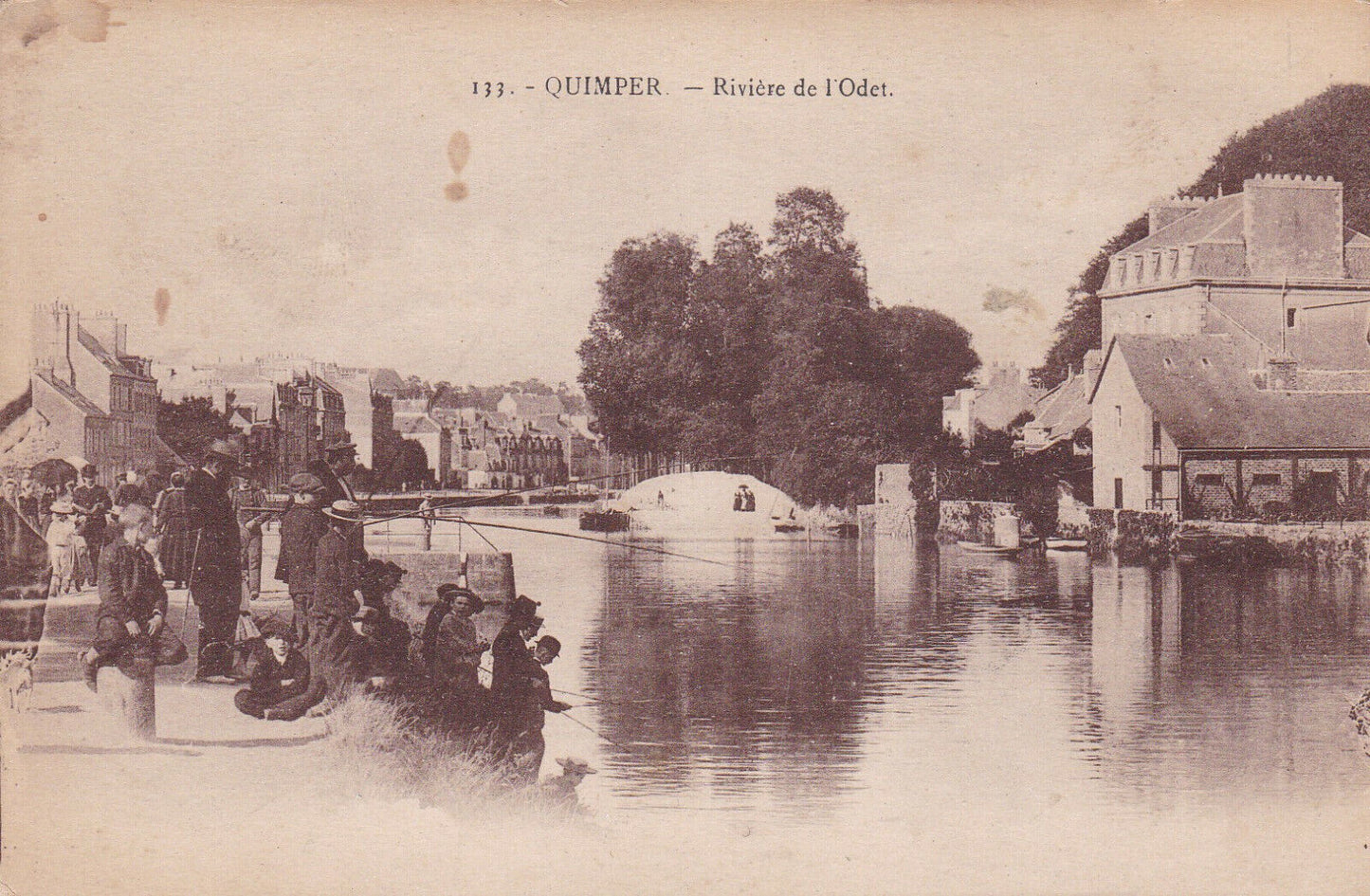 CARTE POSTALE ANCIENNE CPA 29 QUIMPER RIVIERE DE L'ODET / ANGLARET 133