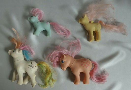 MY LITTLE PONY MLP MON PETIT PONEY 1982 1984 1985 1986 VINTAGE LOT x 4