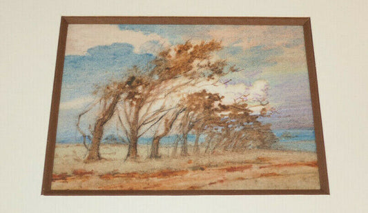 ANCIEN TABLEAU PEINTURE SIGNEE CHARLES PERRON (1893-1958) PAYSAGE 1938