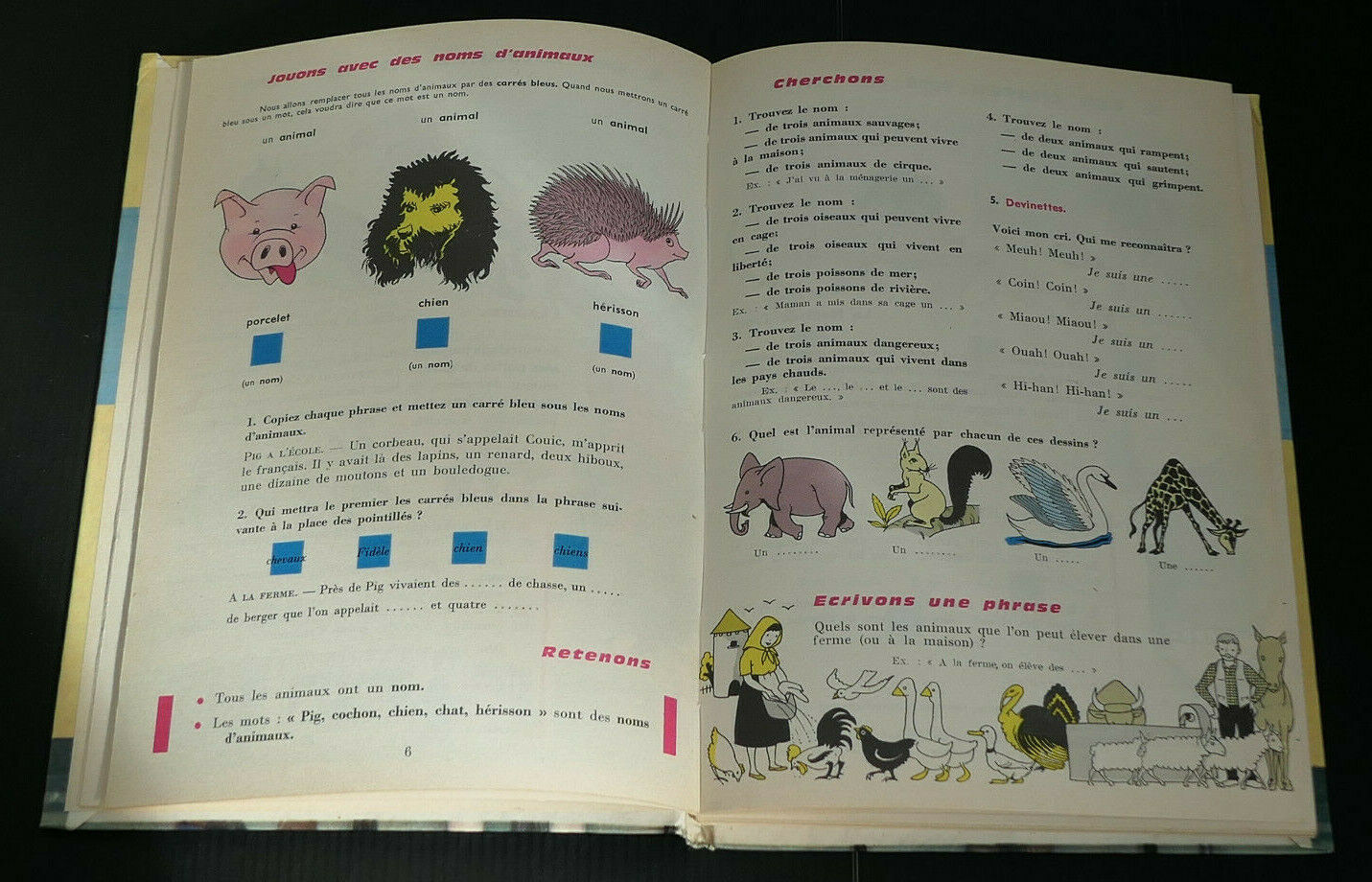 JE DECOUVRE LA GRAMMAIRE ET L'ORTHOGRAPHE / COURS ELEMENTAIRE 1ERE ANNEE / 1962