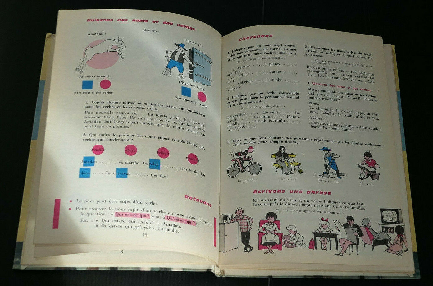 JE DECOUVRE LA GRAMMAIRE ET L'ORTHOGRAPHE / COURS ELEMENTAIRE 1ERE ANNEE / 1962