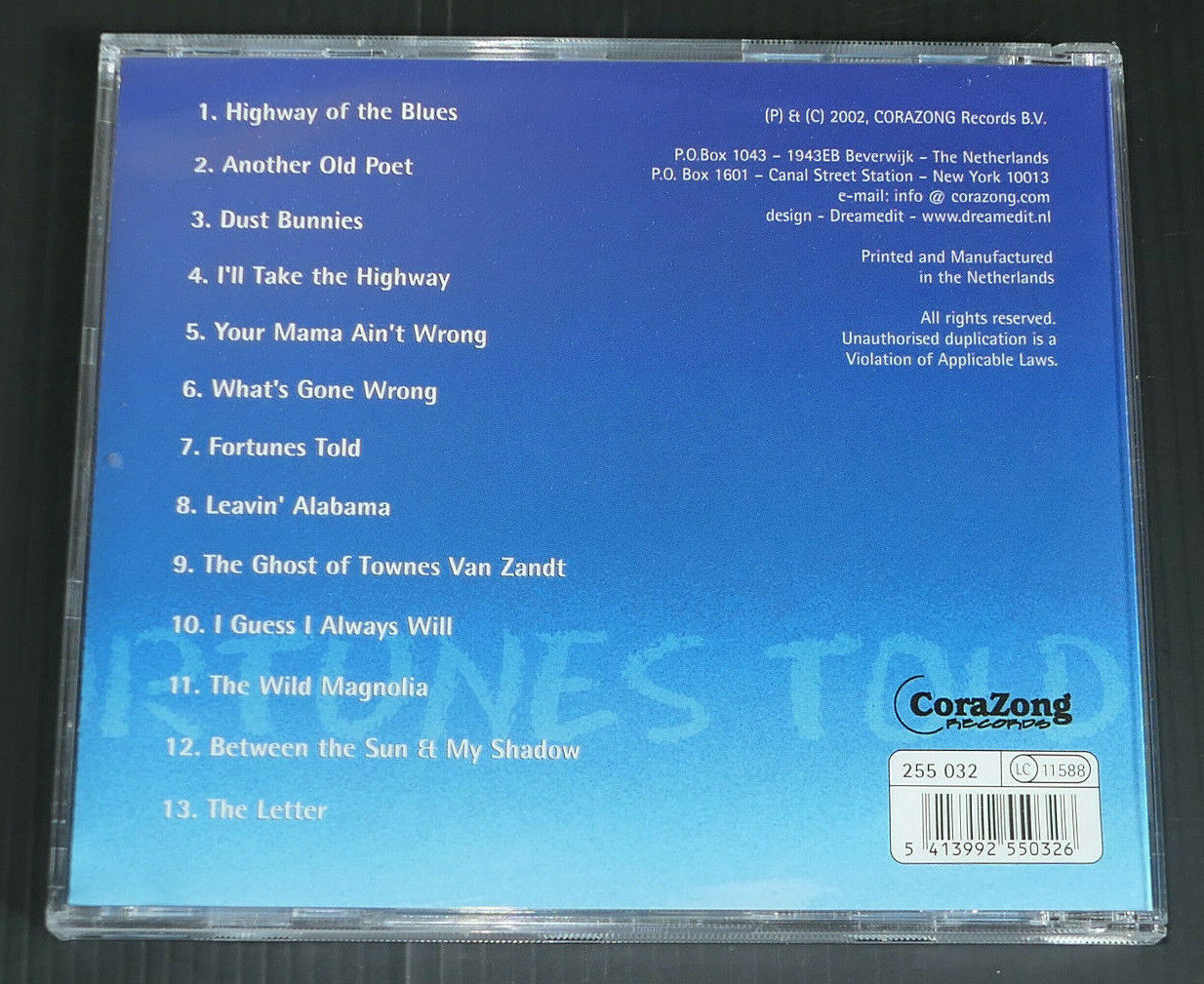 CD DIANE CRAIG / FORTUNES TOLD / CORAZONG RECORDS 2002