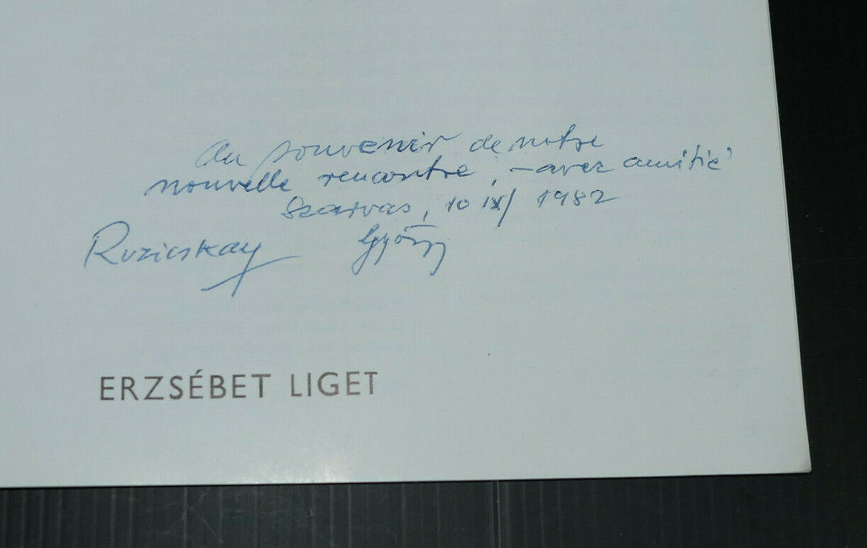 RUZICSKAY GYUJTEMENY SZARVAS ERZSEBET LIGET 1981 RARE & SIGNED !!! +CARDS