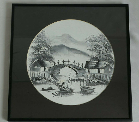 TABLEAU PEINTURE SIGNEE SIGNED THOMAS MAK KON YIN (HONG KONG)