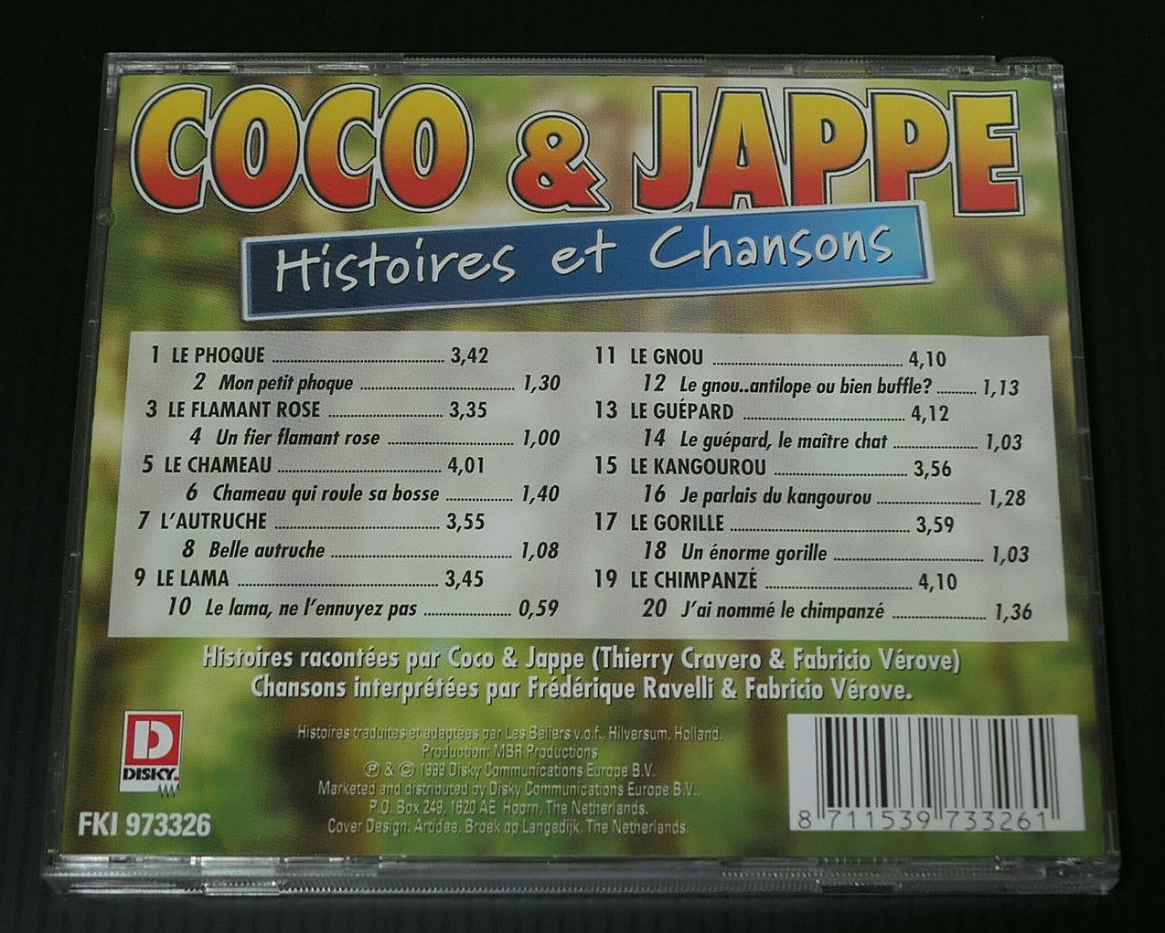 CD COCO & JAPPE / DANS LE ZOO / HISTOIRES ET CHANSONS / 1999
