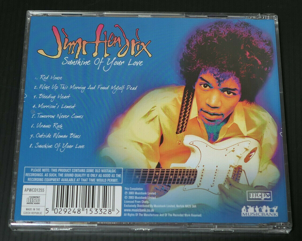 CD JIMI HENDRIX / SUNSHINE OF YOUR LOVE / COMPILATION 8 TITRES / 2003