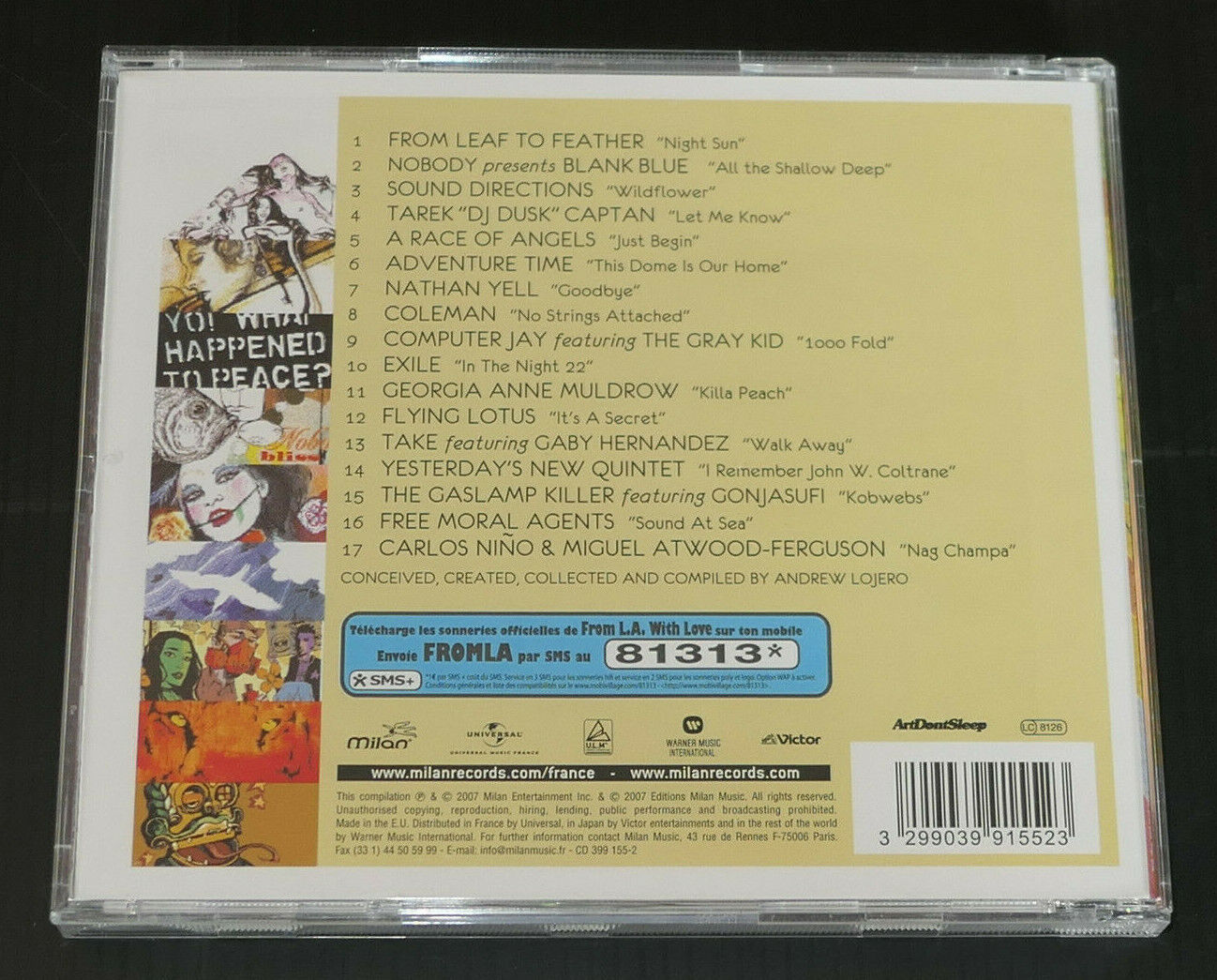 CD FROM L.A. WITH LOVE / COMPILATION 17 TITRES / MILAN 2007