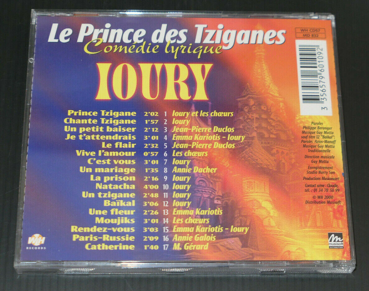 CD IOURY LE PRINCE DES TZIGANES / COMEDIE LYRIQUE