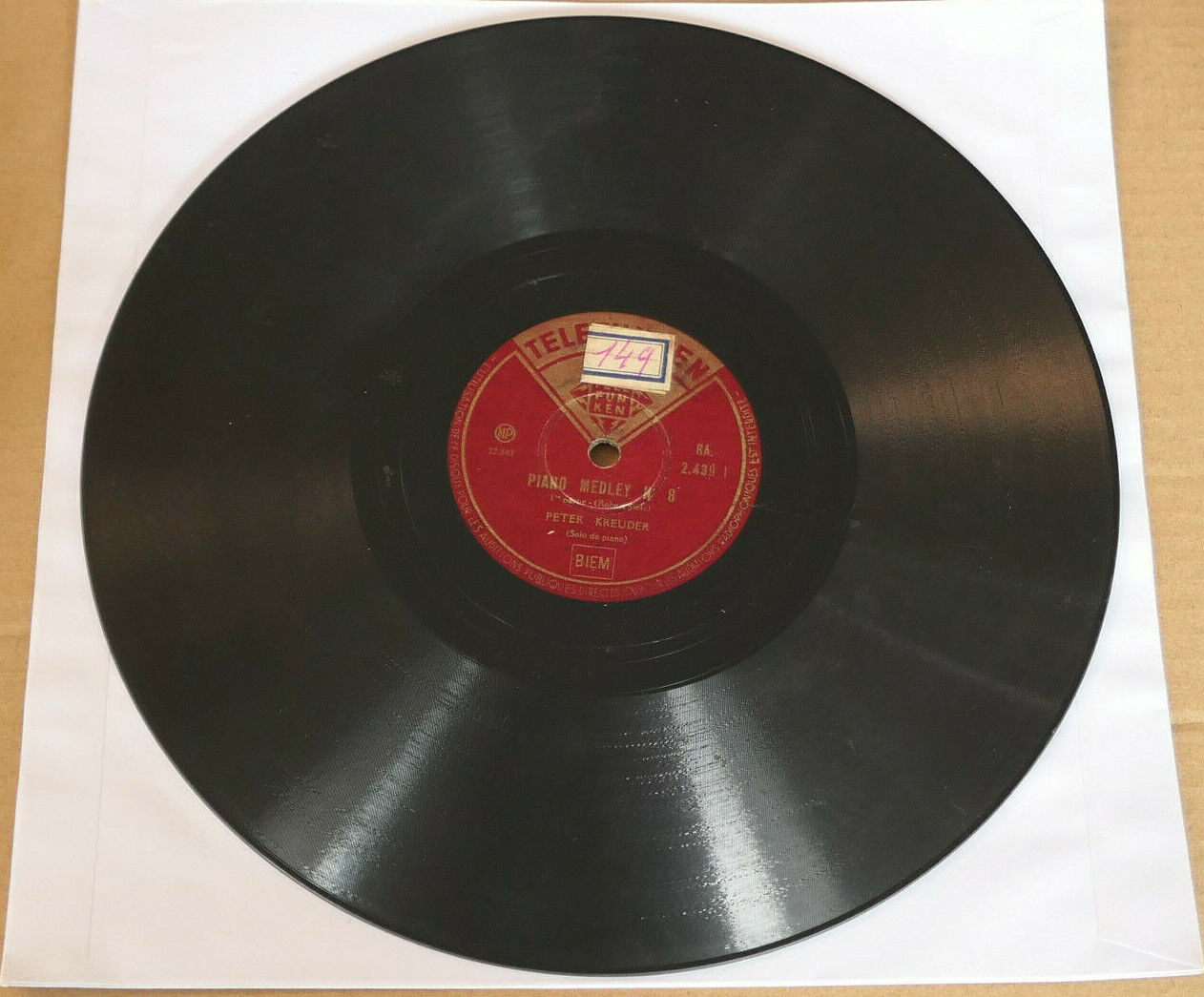 LOT 2X 78T 78RPM PETER KREUDER / PIANO MEDLEY N°8 / FANTAISIE POUR PIANO N°1
