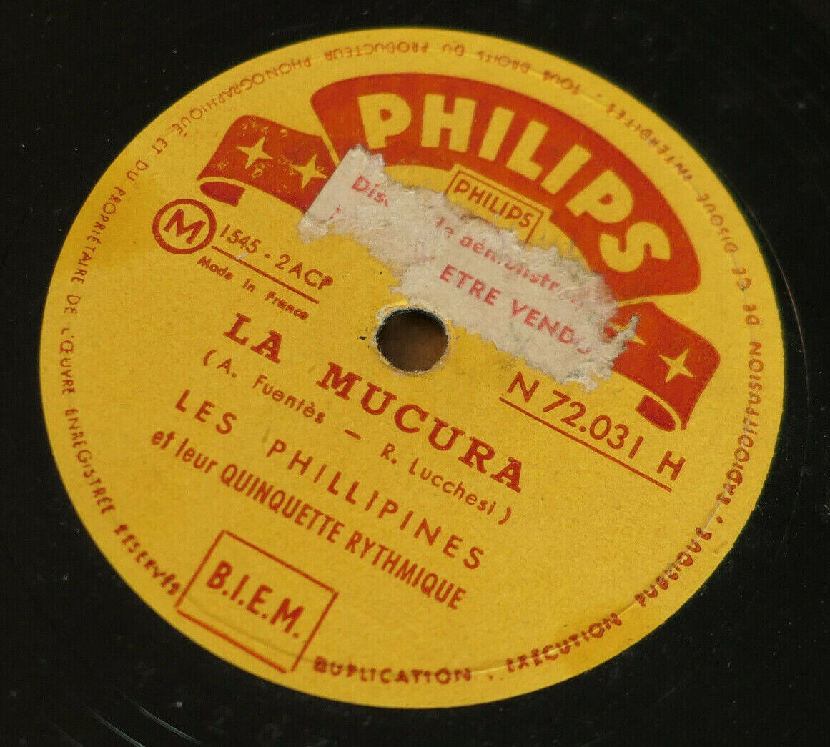 78T 78RPM LES PHILLIPINES ET LEUR QUINTETTE RYTHMIQUE / PHILIPS 72031