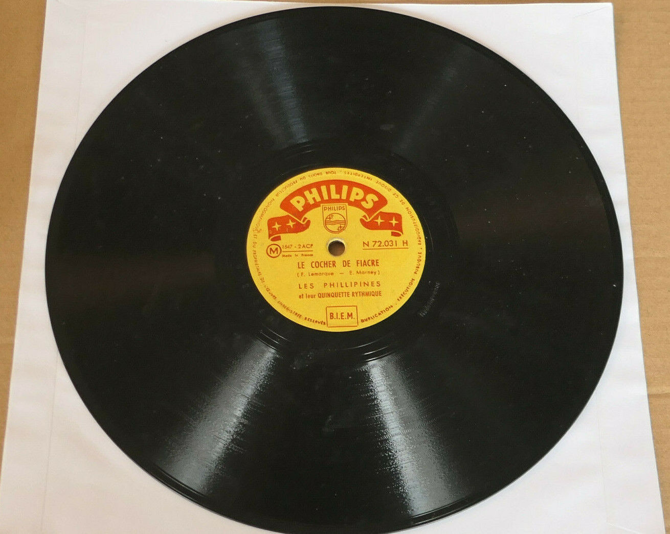 78T 78RPM LES PHILLIPINES ET LEUR QUINTETTE RYTHMIQUE / PHILIPS 72031