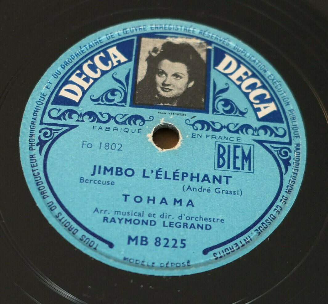 78T 78RPM RAYMOND LEGRAND / TOHAMA / DECCA RECORD 8225