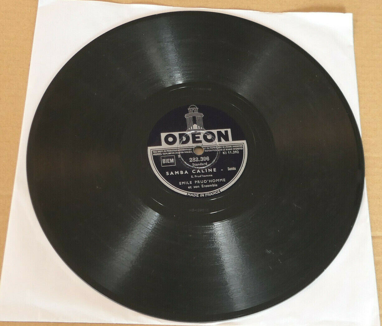 78T 78RPM EMILE PRUD'HOMME ET SON ENSEMBLE / MACARIO / ODEON 282396