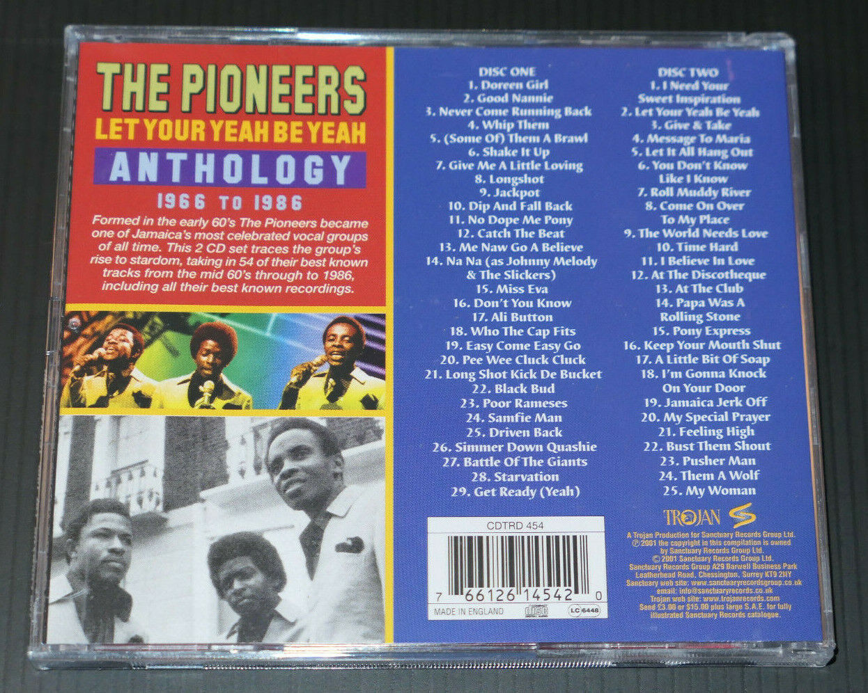 2CD THE PIONEERS / LET YOUR YEAH BE YEAH / ANTHOLOGY 1966 TO 1986 / TROJAN 2001