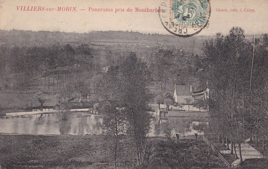 CARTE POSTALE ANCIENNE CPA VILLIERS-SUR-MORIN PANORAMA PRIS DE MONTBARBIN (1907)