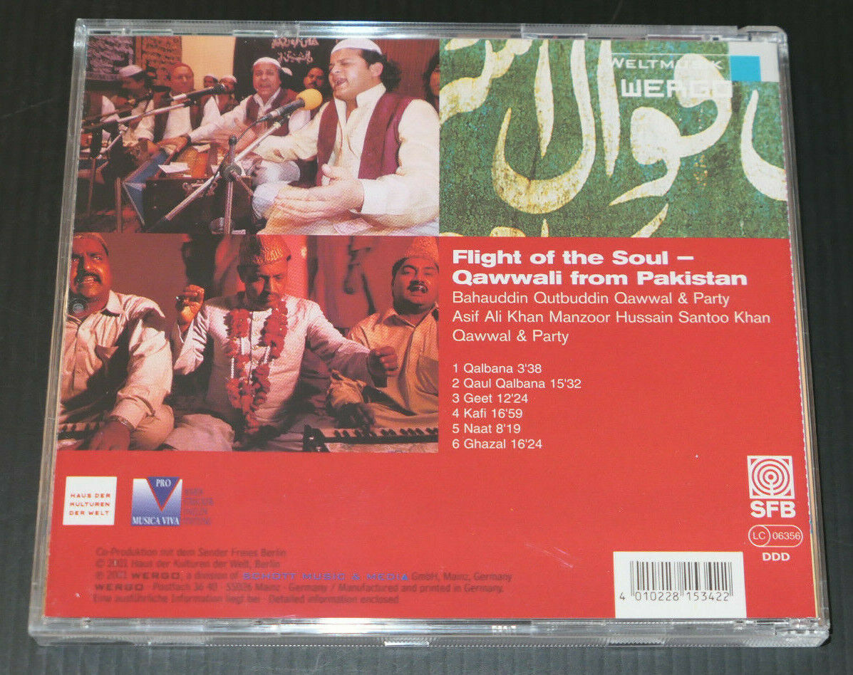 CD FLIGHT OF THE SOUL / QAWWALI FROM PAKISTAN / WERGO 2001