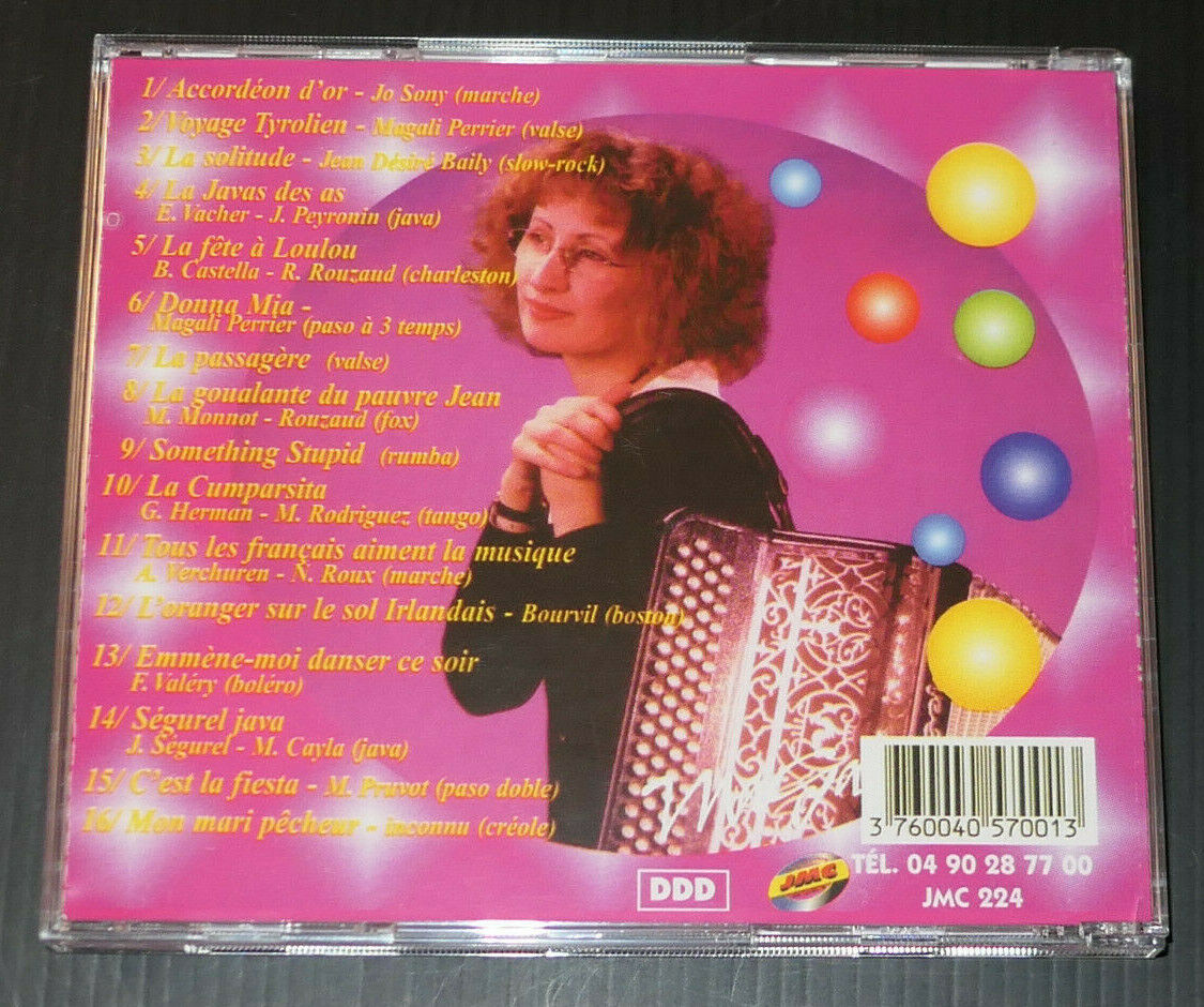 CD MAGALI PERRIER A L'ACCORDEON / 16 TITRES / JMC 224