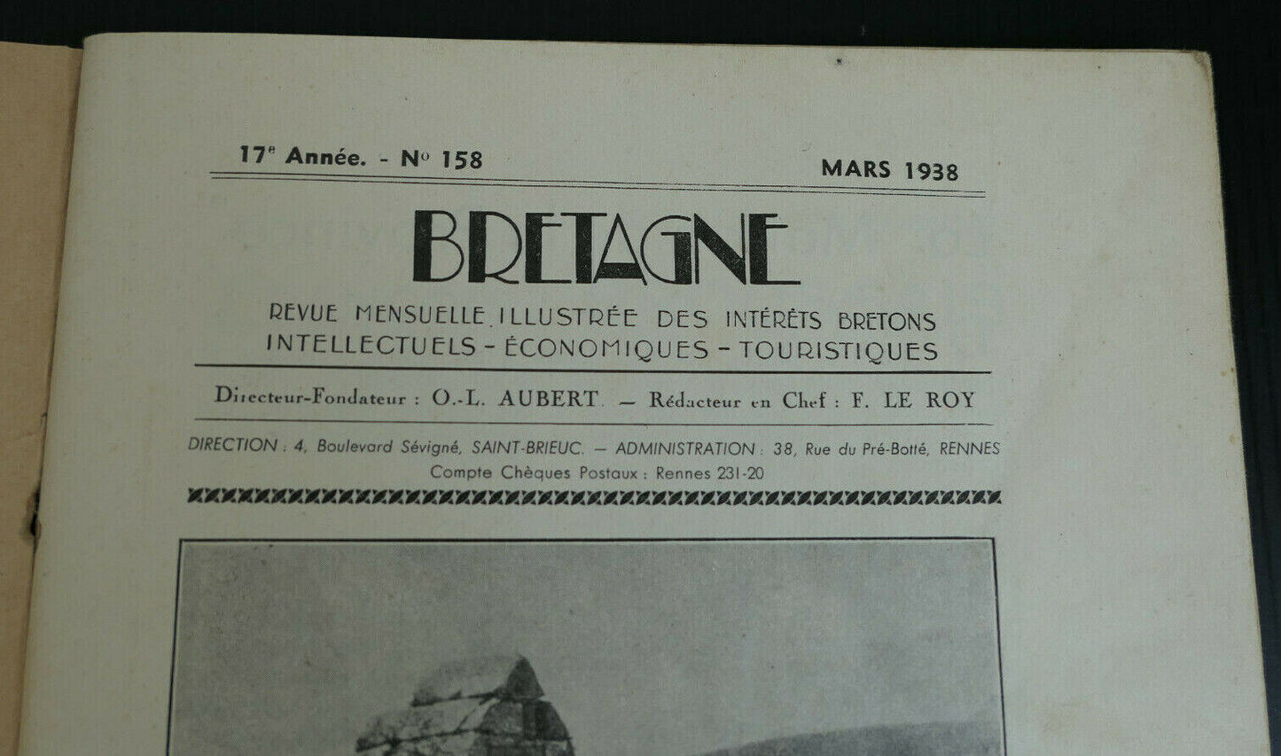 BRETAGNE / REVUE MENSUELLE ILLUSTREE / MARS 1938