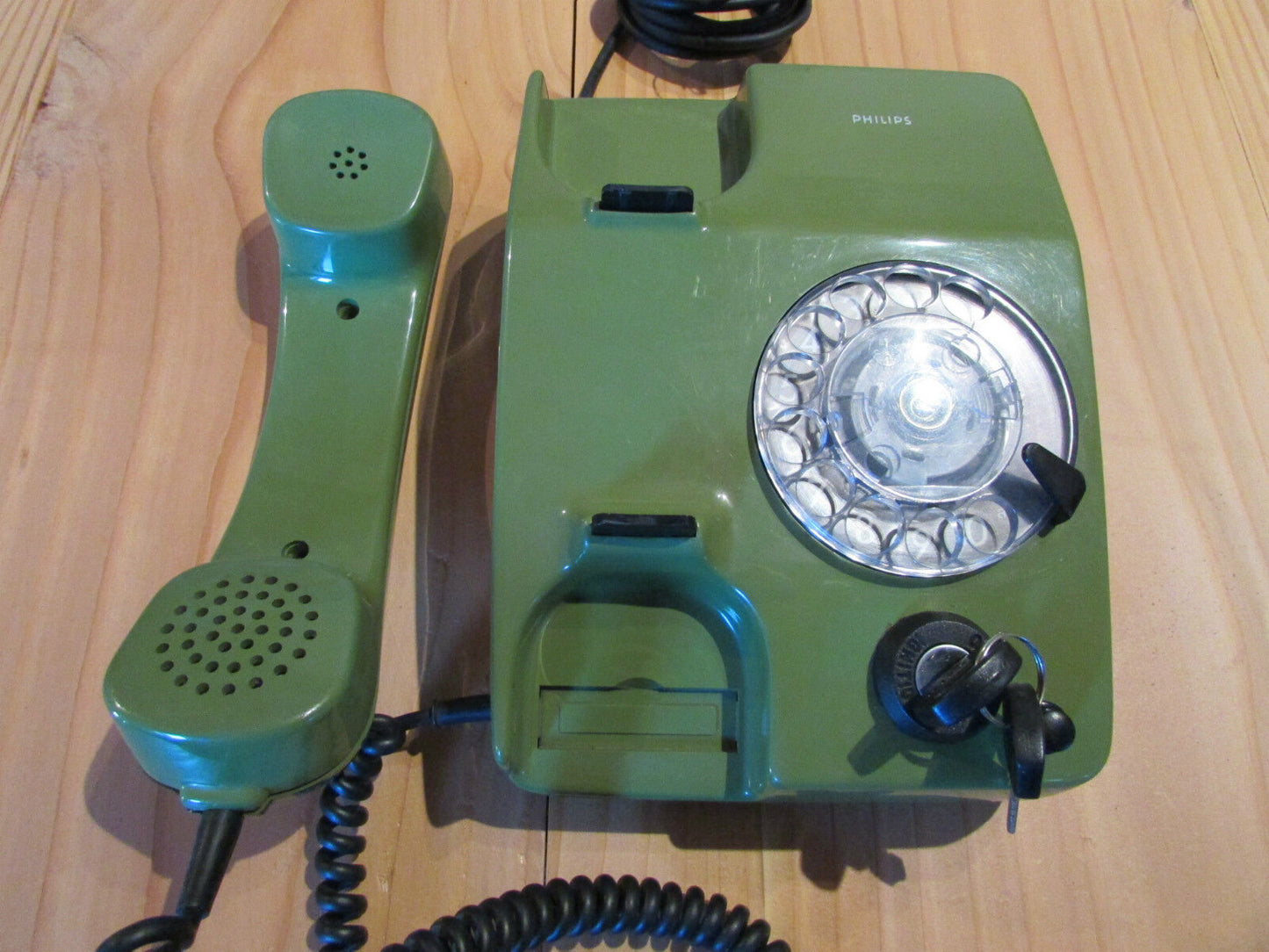 Ancien TELEPHONE A CLE vintage PHILIPS SIEMENS ANNEES 70