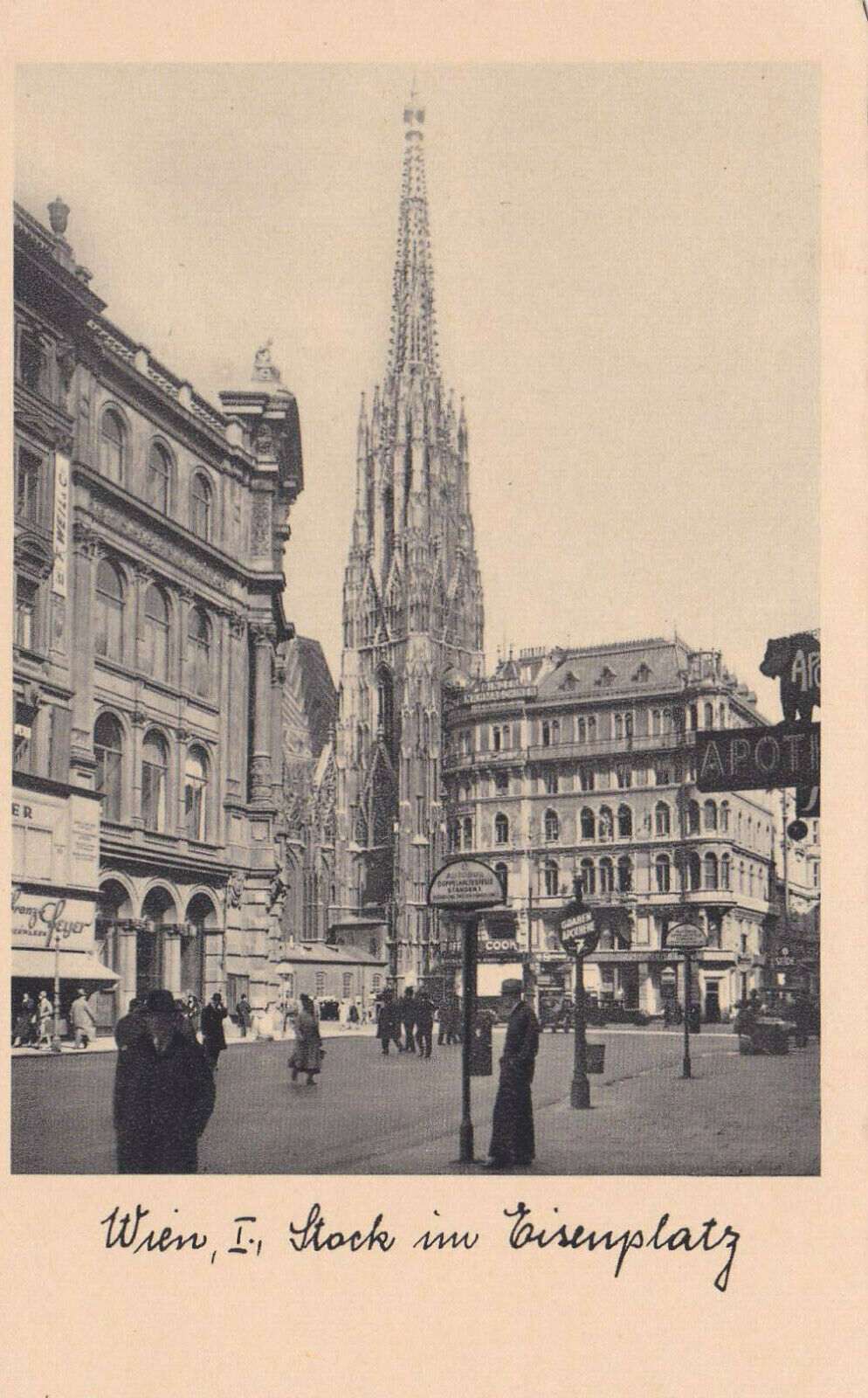 LOT DE 4 CARTES POSTALES ANCIENNES CPA SEPIA / AUTRICHE VIENNE WIEN (1936)