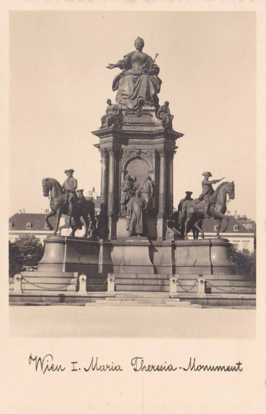 LOT DE 4 CARTES POSTALES ANCIENNES CPA SEPIA / AUTRICHE VIENNE WIEN (1936)