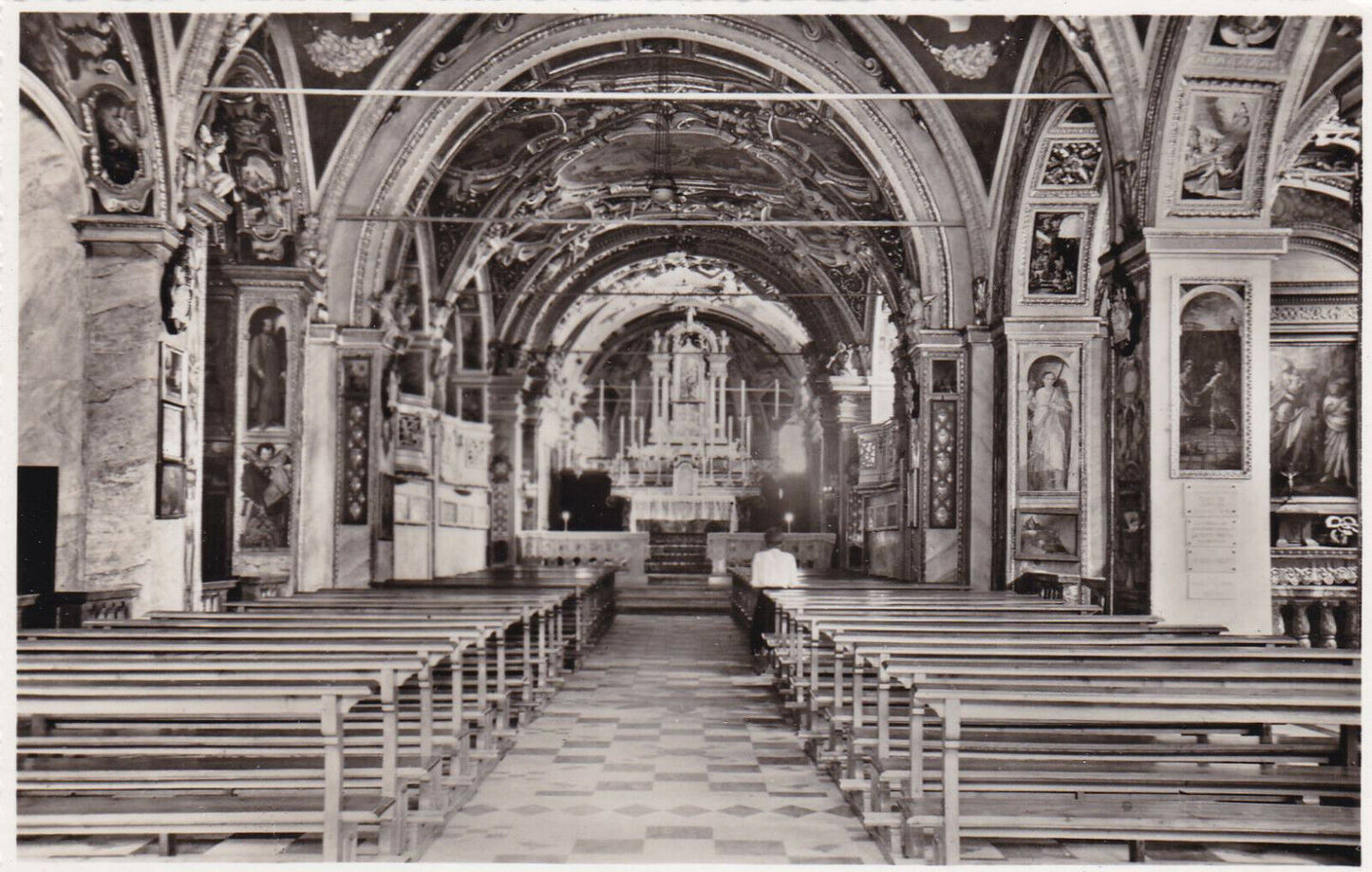 CARTE POSTALE ANCIENNE CPA NOIR & BLANC / LOCARNO SANTUARIO MADONNA DEL SASSO
