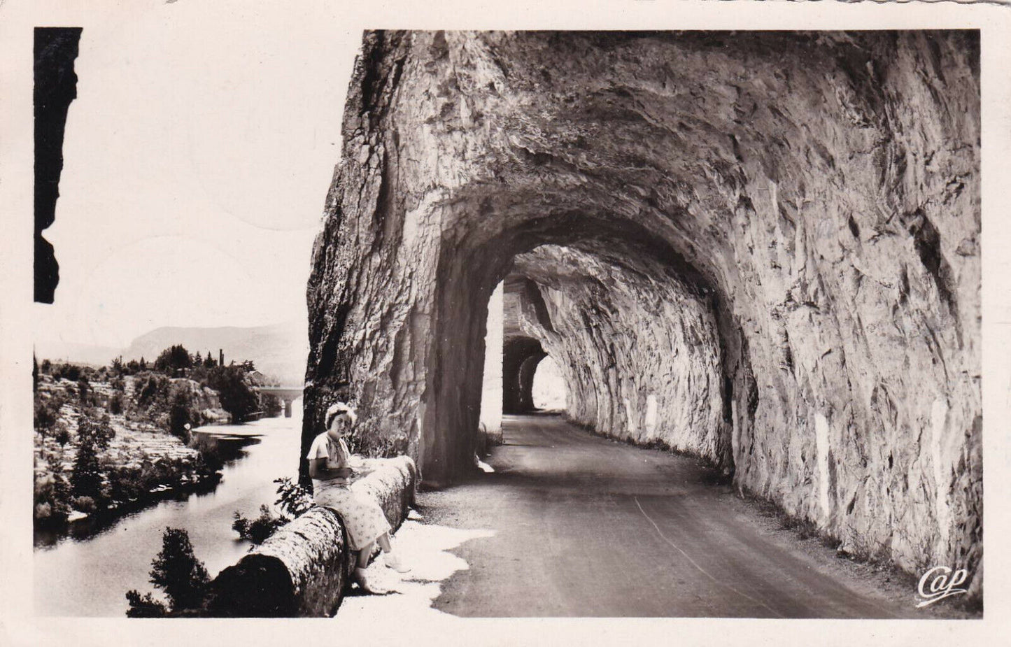 CPSM BLACK AND WHITE POSTCARD / RUOMS THE PARADE AND THE ARDECHE (1953)