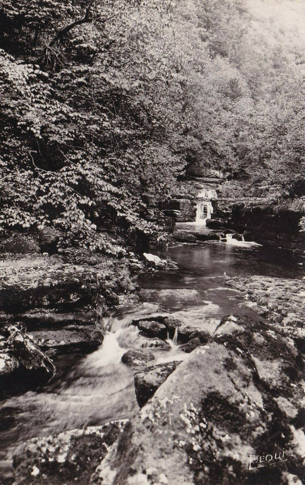 CARTE POSTALE CPSM NOIR ET BLANC / VALLEE DE LA LOUE GORGES DE NOUAILLES (1949)