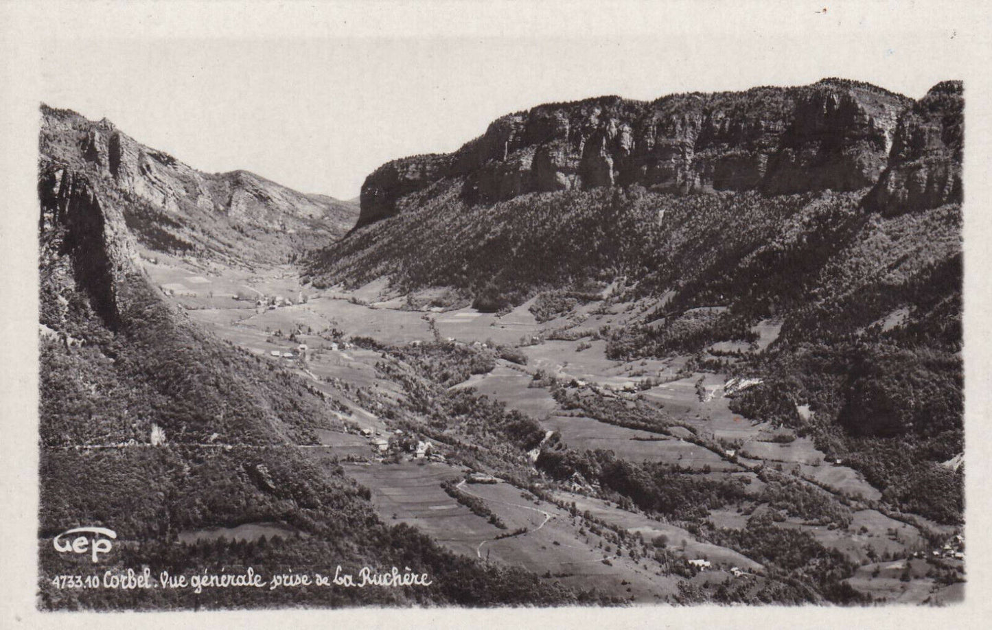 CARTE POSTALE ANCIENNE CPA NOIR ET BLANC / CORBEL VUE GENERALE DE LA RUCHERE
