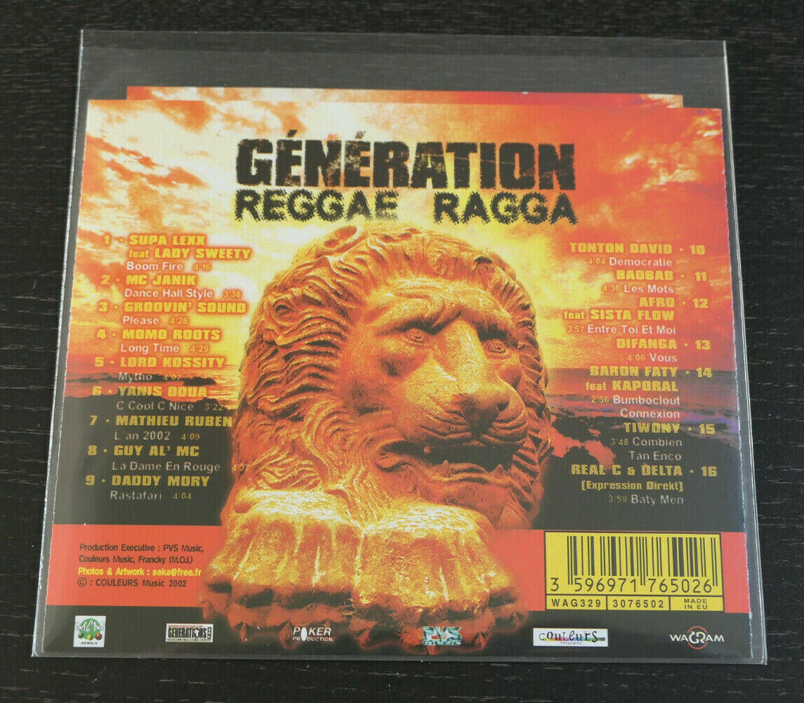 CD GENERATION REGGAE RAGGA / COMPILATION 16 TITRES / 2002