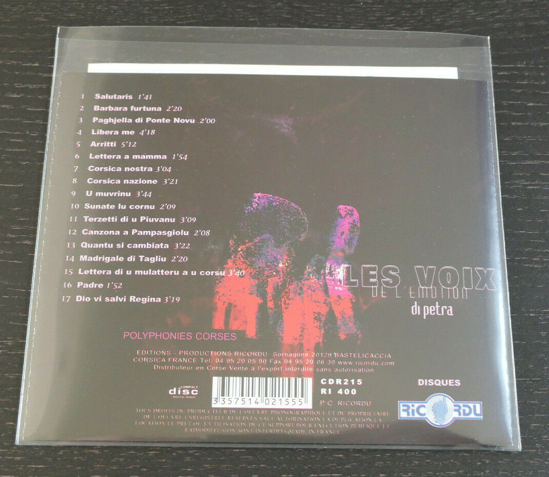 CD LES VOIX DE L'EMOTION / DI PETRA / POLYPHONIES CORSES / 2003