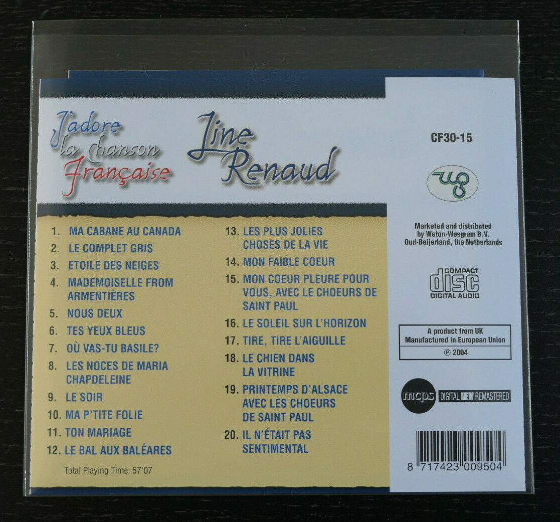 CD COMPILATION 20 TITRES / LINE RENAUD / 2004