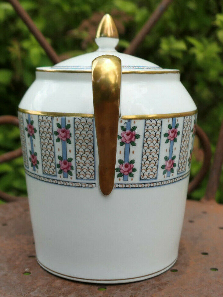 ANCIEN SUCRIER PORCELAINE LIMOGES PORCELAIN SUGAR BOWL BERNARDEAU