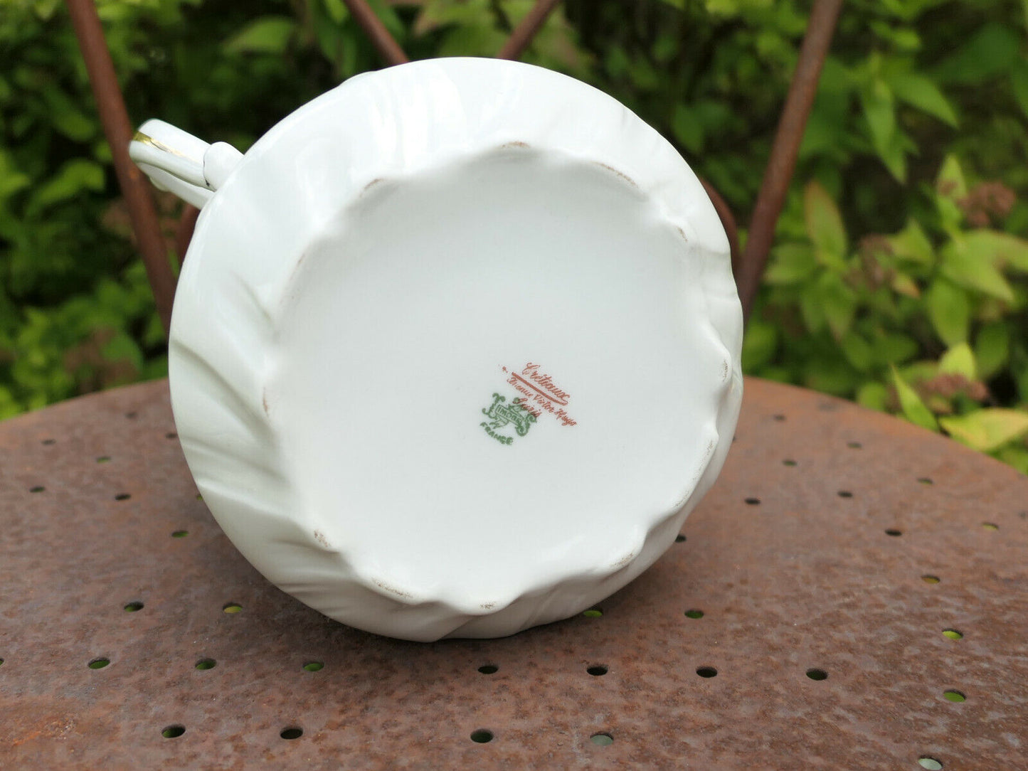 ANCIEN SUCRIER PORCELAINE LIMOGES PORCELAIN SUGAR BOWL CRETIAUX