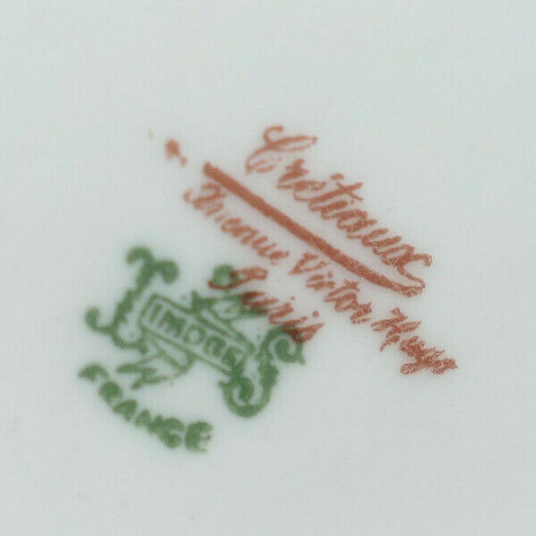 ANCIEN SUCRIER PORCELAINE LIMOGES PORCELAIN SUGAR BOWL CRETIAUX