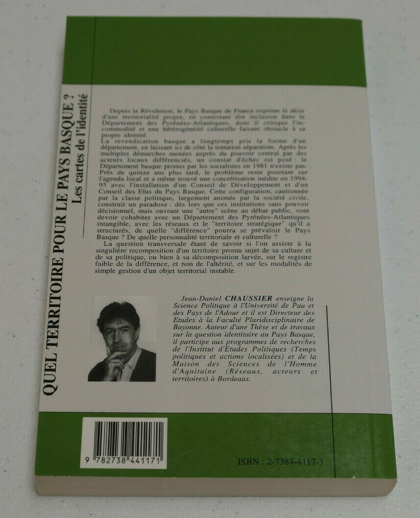 QUEL TERRITOIRE POUR LE PAYS BASQUE ? LES CARTES DE L'IDENTITE / L'HARMATTAN
