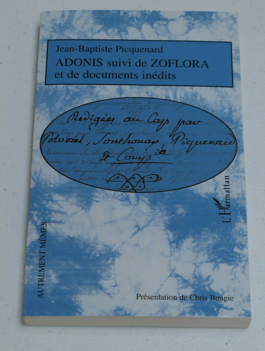 ADONIS / ZOFLORA / JEAN-BAPTISTE PICQUENARD / L'HARMATTAN 2006