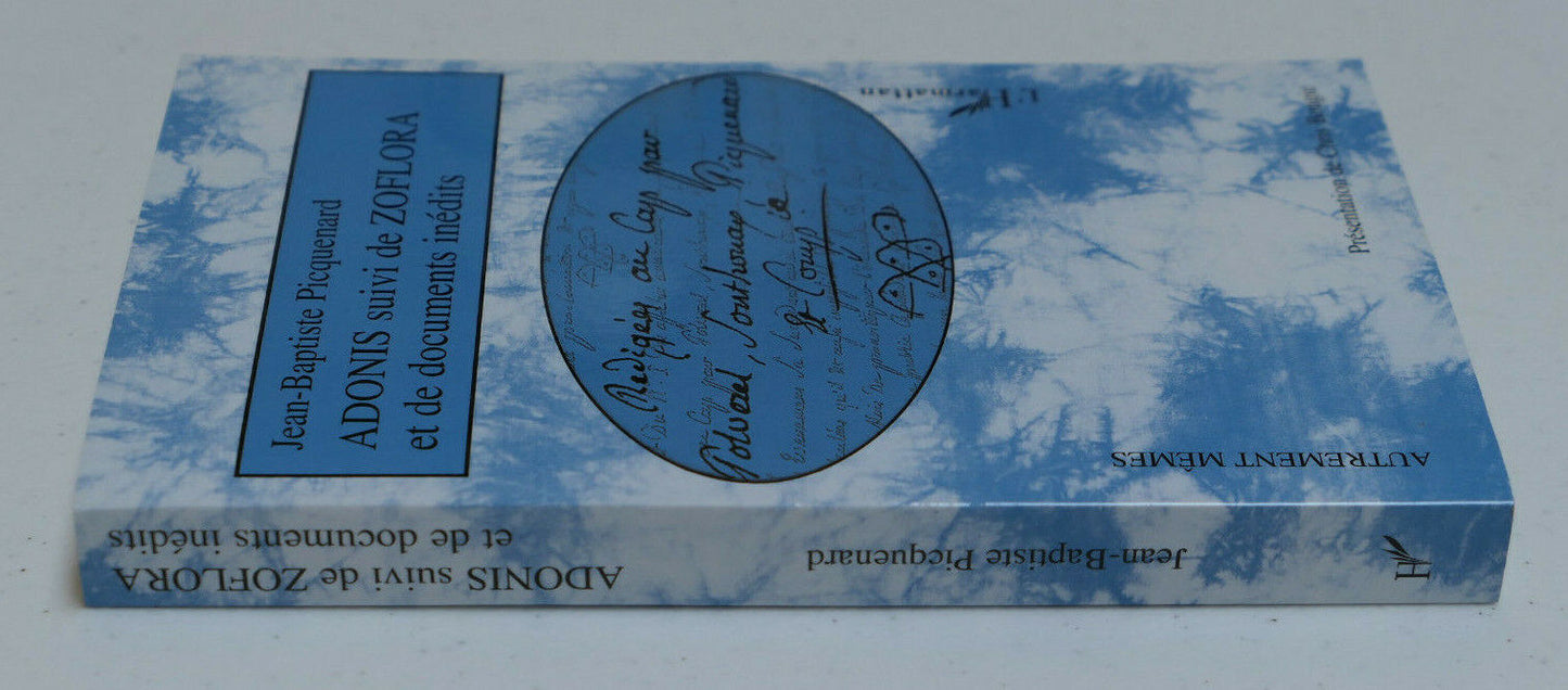 ADONIS / ZOFLORA / JEAN-BAPTISTE PICQUENARD / L'HARMATTAN 2006