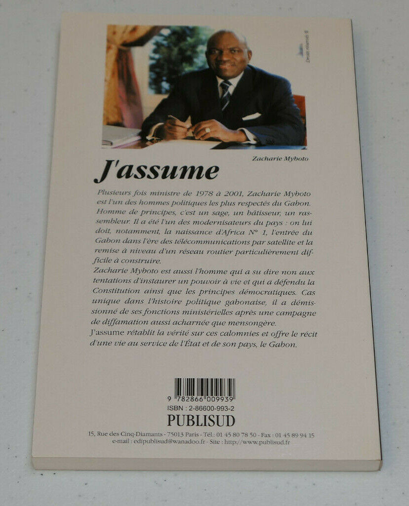 ZACHARIE MYBOTO / J'ASSUME / PUBLISUD 2005 / AFRIQUE GABON