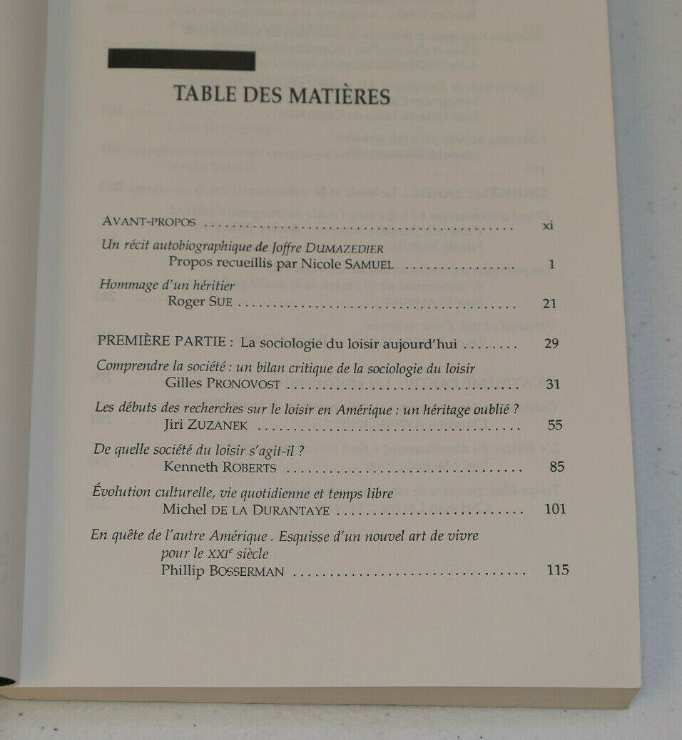 TEMPS LIBRE ET MODERNITE / JOFFRE DUMAZEDIER / L'HARMATTAN 1993